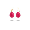 Simple Color Oil Dripping Bean Titanium Steel Electroplated Earrings Fashionable Light Luxury Nonfading