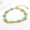 Simple Colorful Oil Dripping Evil Eye Geometric Bracelet For Women Copper Zircon Enamel Electroplated