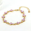 Simple Colorful Oil Dripping Evil Eye Geometric Bracelet For Women Copper Zircon Enamel Electroplated