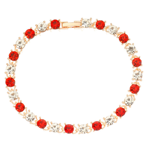 Simple Colorful Zircon Women's Bracelet Alloy Electroplating Light Luxury Allmatch Highend Accessory