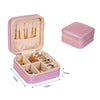 Simple Convenient Square Solid Color Zipper Jewelry Box