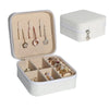 Simple Convenient Square Solid Color Zipper Jewelry Box