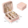 Simple Convenient Square Solid Color Zipper Jewelry Box