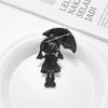 Simple Creative Cute Cartoon Little Girl Umbrella Badge Alloy Decorative Brooch With Oil Dropping Treatment