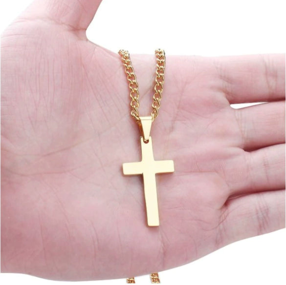 Simple Cross Alloy Necklace With U Shaped Geometric Animal And Zodiac Patterns Electroplated Pendant