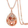 Simple Crystal Wheat Ear Necklace Women Alloy Corn Chain Long Sweater Chain Fashion Versatile Pendant Accessory