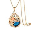 Simple Crystal Wheat Ear Necklace Women Alloy Corn Chain Long Sweater Chain Fashion Versatile Pendant Accessory