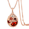 Simple Crystal Wheat Ear Necklace Women Alloy Corn Chain Long Sweater Chain Fashion Versatile Pendant Accessory