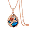 Simple Crystal Wheat Ear Necklace Women Alloy Corn Chain Long Sweater Chain Fashion Versatile Pendant Accessory