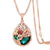 Simple Crystal Wheat Ear Necklace Women Alloy Corn Chain Long Sweater Chain Fashion Versatile Pendant Accessory