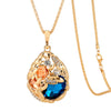 Simple Crystal Wheat Ear Necklace Women Alloy Corn Chain Long Sweater Chain Fashion Versatile Pendant Accessory