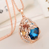 Simple Crystal Wheat Ear Necklace Women Alloy Corn Chain Long Sweater Chain Fashion Versatile Pendant Accessory