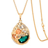 Simple Crystal Wheat Ear Necklace Women Alloy Corn Chain Long Sweater Chain Fashion Versatile Pendant Accessory
