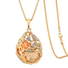 Simple Crystal Wheat Ear Necklace Women Alloy Corn Chain Long Sweater Chain Fashion Versatile Pendant Accessory