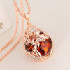 Simple Crystal Wheat Ear Necklace Women Alloy Corn Chain Long Sweater Chain Fashion Versatile Pendant Accessory
