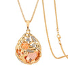 Simple Crystal Wheat Ear Necklace Women Alloy Corn Chain Long Sweater Chain Fashion Versatile Pendant Accessory