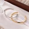 Simple Cshaped Curved Opening Adjustable Couple Bracelet Titanium Steel Electroplating Minimalist Geometric