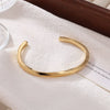 Simple Cshaped Curved Opening Adjustable Couple Bracelet Titanium Steel Electroplating Minimalist Geometric