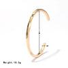 Simple Cshaped Curved Opening Adjustable Couple Bracelet Titanium Steel Electroplating Minimalist Geometric