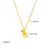 Simple Cute Cartoon Three Dimensional Glossy Bear Pendant Titanium Steel Necklace With Metal Chain Electroplated