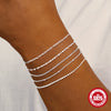 Simple Daily Wear S925 Sterling Silver Paper Clip Chain Unisex Diy Bracelet With Geometric Design And Electroplating