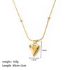 Simple Design Love Necklace With Globoid Heart Pendant For Ladies Made Of Stainless Steel And Titanium Steel With Pvdp Furnace Real Gold Treatment
