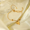 Simple Design Love Necklace With Globoid Heart Pendant For Ladies Made Of Stainless Steel And Titanium Steel With Pvdp Furnace Real Gold Treatment