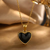Simple Design Stainless Steel Heart Pendant Necklace For Women With Electroplating Treatment And Ochain