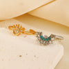 Simple Design Sun Moon Stars Couple Ring Copper Electroplated