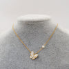 Simple Design Women's Titanium Steel Clavicle Necklace With Bow Pattern And Diamond Design