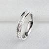 Simple Diamond Polished Titanium Steel Ring For Women With Minimalist Fashion Personality Style Jewelry