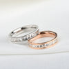 Simple Diamond Polished Titanium Steel Ring For Women With Minimalist Fashion Personality Style Jewelry