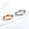 Simple Diamond Polished Titanium Steel Ring For Women With Minimalist Fashion Personality Style Jewelry