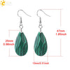 Simple Drop Shape Natural Stone Quartz Crystal Earrings With Copper Accessories Semi Precious Stone Diamond Cut Craft Earrings