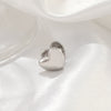 Simple Ear Free Love Ear Clip Heart Shaped Alloy Earrings For Women With Electroplating Design
