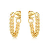 Simple Earrings 925 Sterling Silver Heart Shape Gold Plated