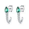 Simple Earrings 925 Sterling Silver Heart Shape Gold Plated