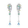 Simple Earrings 925 Sterling Silver Heart Shape Gold Plated