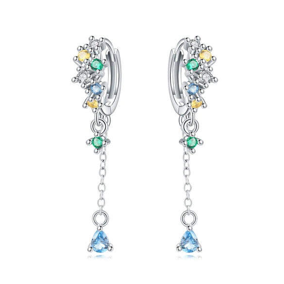 Simple Earrings 925 Sterling Silver Heart Shape Gold Plated