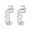 Simple Earrings 925 Sterling Silver Heart Shape Gold Plated