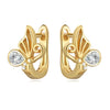 Simple Earrings 925 Sterling Silver Heart Shape Gold Plated