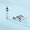 Simple Earrings 925 Sterling Silver Heart Shape Gold Plated