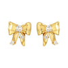 Simple Earrings 925 Sterling Silver Heart Shape Gold Plated
