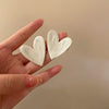 Simple Electroplated Alloy Double Heart Earrings Sweet Versatile Heart Shaped Two Wear Fashion Earrings