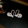 Simple Electroplated Alloy Double Heart Earrings Sweet Versatile Heart Shaped Two Wear Fashion Earrings