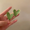 Simple Electroplated Alloy Double Heart Earrings Sweet Versatile Heart Shaped Two Wear Fashion Earrings
