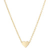 Simple Electroplated Alloy Heart Pendant Short Necklace With Cross Chain For Women