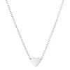Simple Electroplated Alloy Heart Pendant Short Necklace With Cross Chain For Women