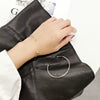Simple Electroplated Copper U Shaped Bracelet Light Luxury Geometric Open Cuff Bracelet