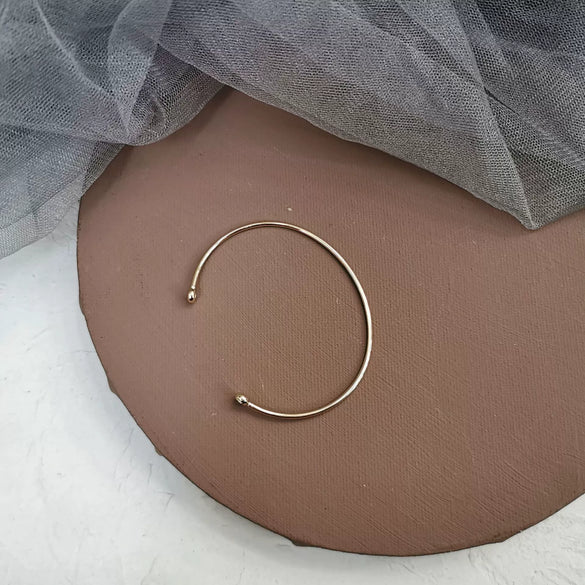 Simple Electroplated Copper U Shaped Bracelet Light Luxury Geometric Open Cuff Bracelet